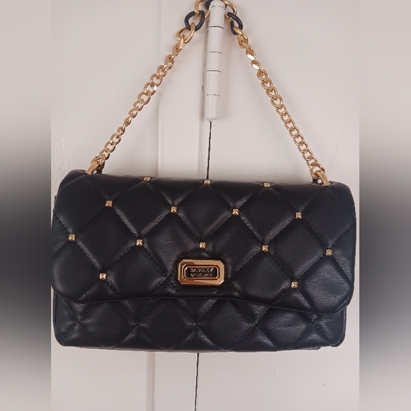 Badgley Mischka Handbags - Badgley Mischka Black Crossbody W/ Diamond Quilted And Studs On Cover